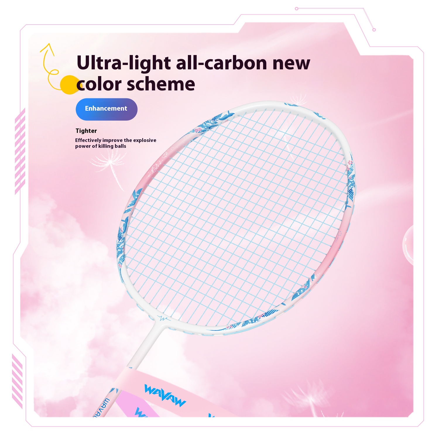 Durable Badminton Racket for Beginners & Intermediate Players Carbon Composite, All-Round Offense-Defense Design