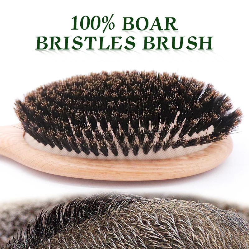 BOOMSLIFE Boar Bristle Hair Brush Women Combs for Hair Wood HairBrush Detangle Straightener Brush Hair Comb Barber Accessories 250603