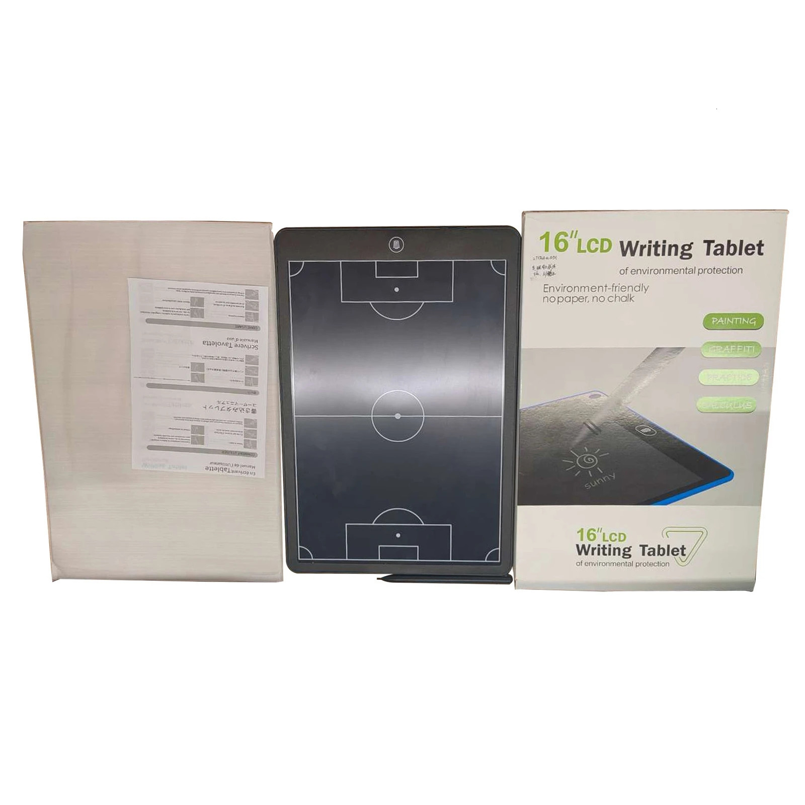 16 Inch LCD Electronic Football Coaching Board Digital Strategy Marker Board with Pen for Sports Training Soccer Coaching Board 250605