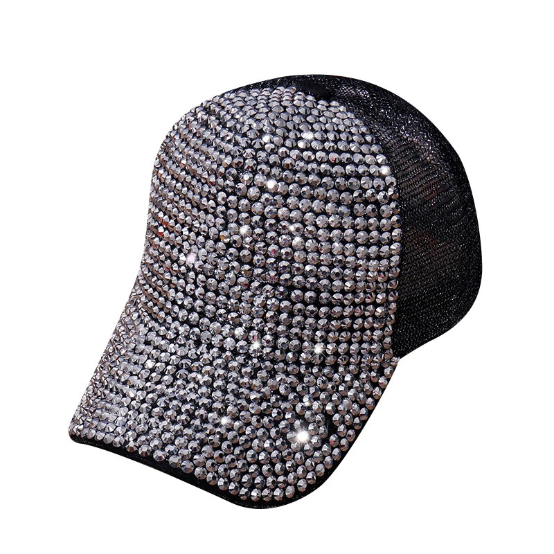 Korea All-match Women Rhinestone Baseball Cap Shiny Diamonds ed Cap All-match Spring Summer Sun-proof Sun Hats 250603