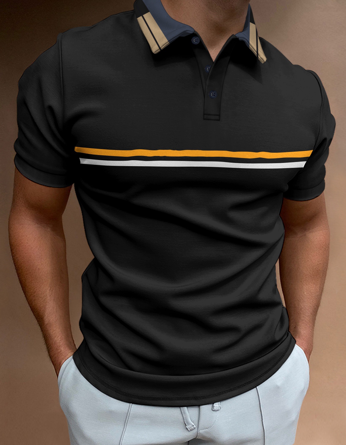 Designer Polo Shirts Men Short Sleeve Polo Shirt, Stylish Summer Office Apparel, Available in Sizes M-3XL