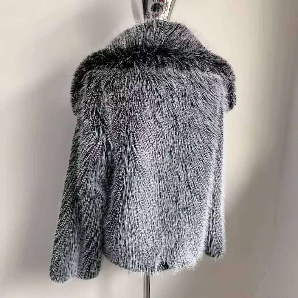 Women's coat with large lapel long sleeved for autumn and winter warmth, women's faux fur jacket good 2025