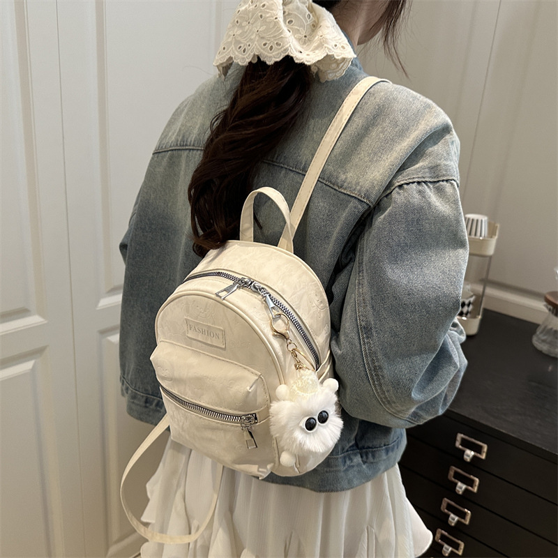 designer College Student Class Backpack Women 2025 New Casual Small Backpack Niche Commuting Outdoor Travel Double Shoulder Bag