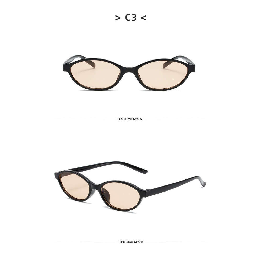 Oval Small Frame Women Outdoor Fashion Wearable Sunglasses for Men Personality Hip Hop Trendy Glasses