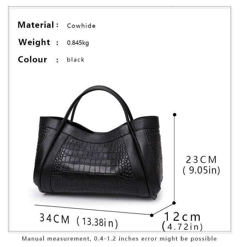 Aidrani New Women's Crocodile Pattern Handbag Simple Elegant High Quality Cowhide Mother And Child Bag 2025/06/05