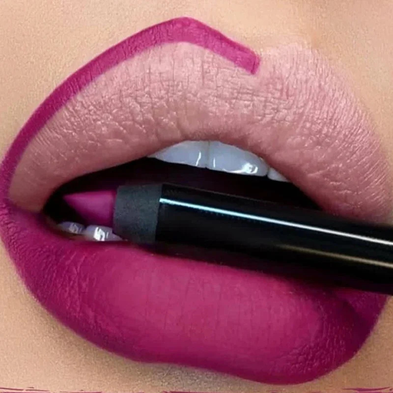1PC Lipliner Pencil Lip Makeup Sexy Red Matte Contour Tint Lipstick Pen Waterproof Long Lasting non-stick cup Lip Liner Cosmetic 250605
