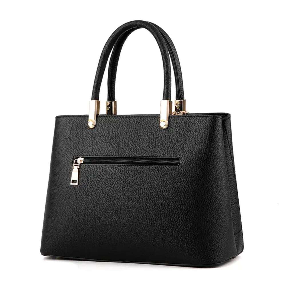 Women's Bags Designer Detail Tote Bag, Women's Fashion Double Handle Purse, Versatile Zipper Shoulder Bag