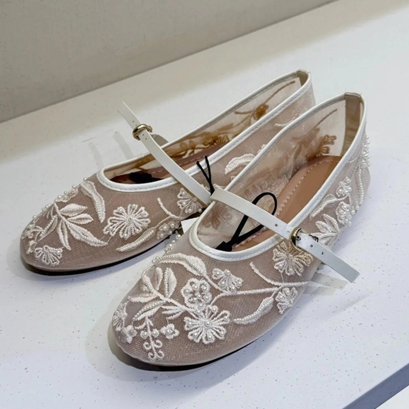 Aneikeh Fashion Spring n Embroidery Flowers Flat Casual Ballet Dance Shoe Mary Jane Mules Sandals 2025 Summer 250603