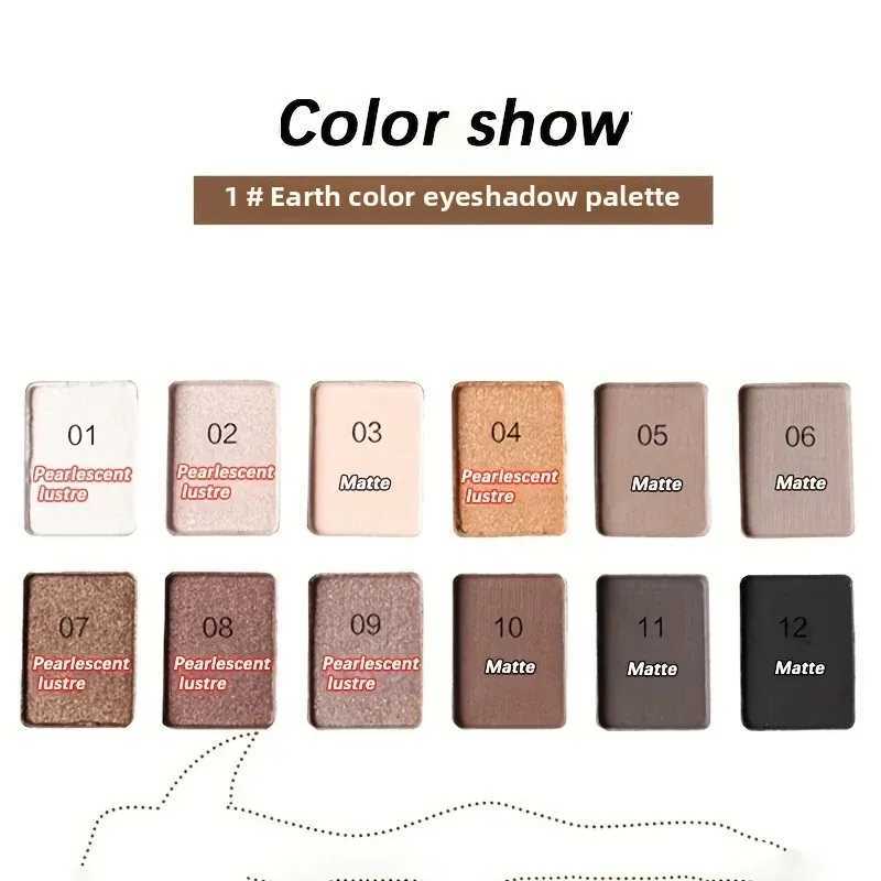2-Color Nude Eyeshadow Palette Neutral Tones Matte Shimmer Long Lasting Blendable Makeup for Beginners And Professionals W250605