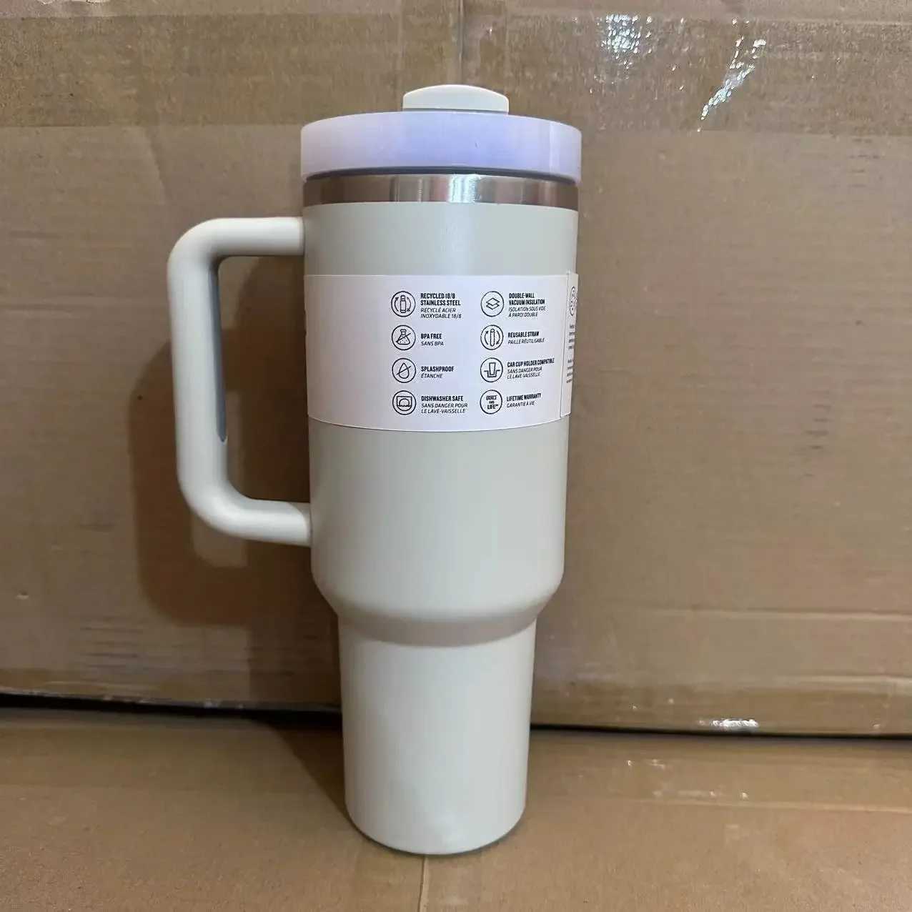 1.18L 40oz Stainless Steel Thermo Bottle Car Water Cup Insulated Cold Drink Vacuum Cup Travel Thermal Mug For Sport Stankey X250605