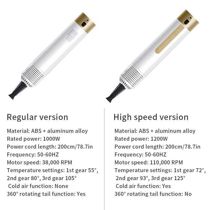 High Speed 6 in 1 Negative Ions Hair Styling Hot Air Comb Automatic Curling Iron Straight Hair Comb Hair Dryer Curling Iron XJ250605