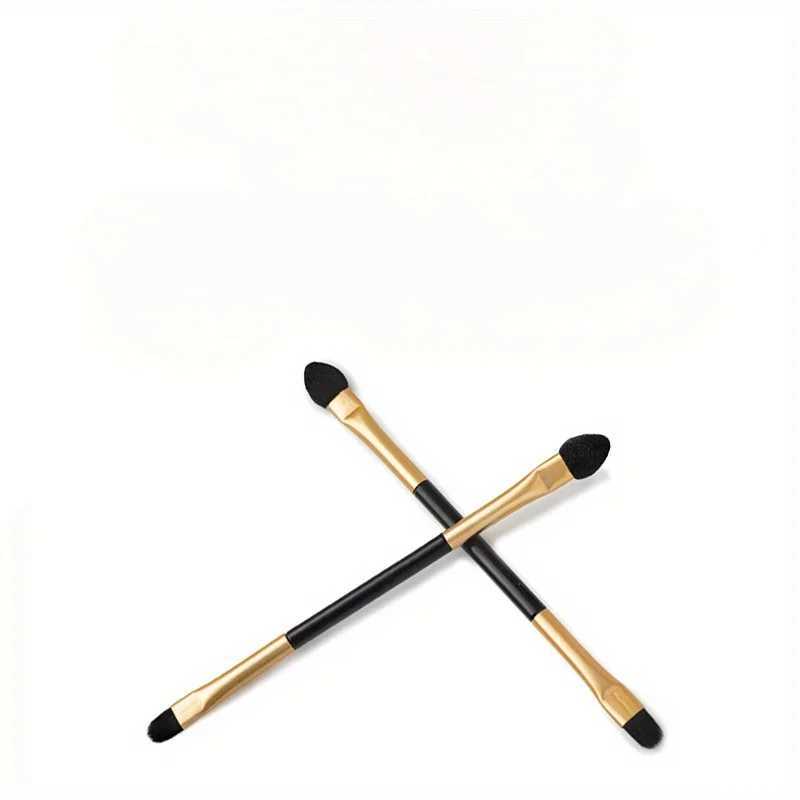 Double-Head Eyeshadow Brush with Sponge Stick Eyeliner Fashion Beauty Makeup Tool for Seamless Application W250605
