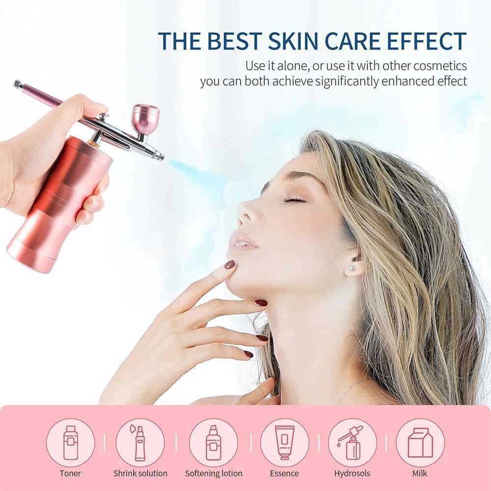 0.3mm Mini Facial Airbrush Compressor Kit Air-Brush Spray Gun Oxygen Injector For Nail Art Paint Craft Cake Nano Mist Sprayer XJ250607