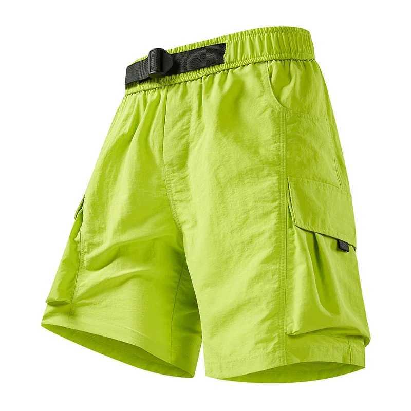 Ice Silk Cargo Pants Loose Fit Summer Casual Pants American Style Workwear Shorts for Men Multi-Pocket Thin Quick-Dry XJ250605