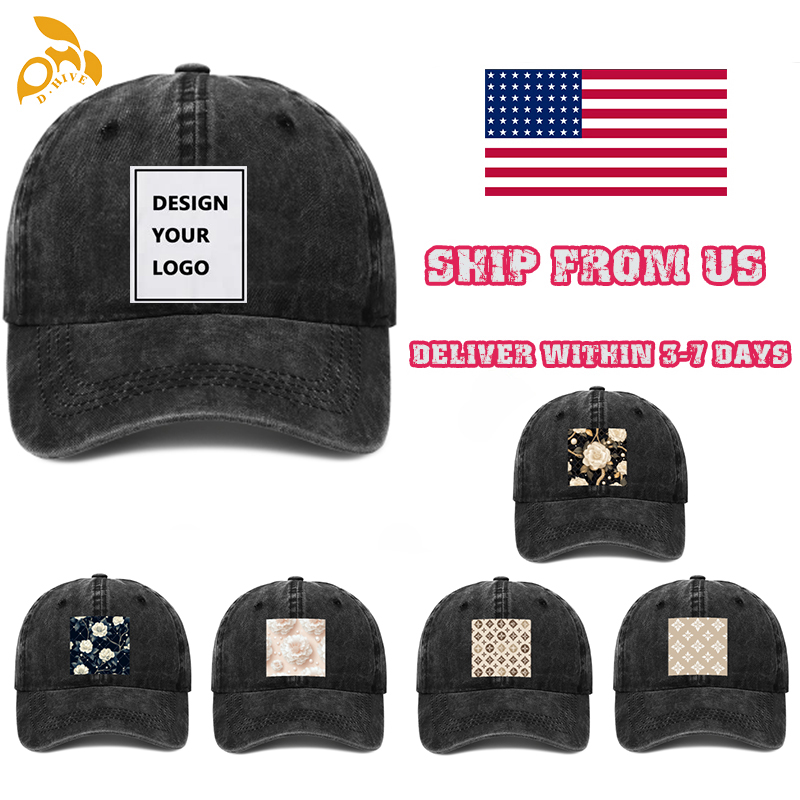 Free shipping Design Customized Baseball cap denim black new cool Male Female Outdoor Wide Brim Hats