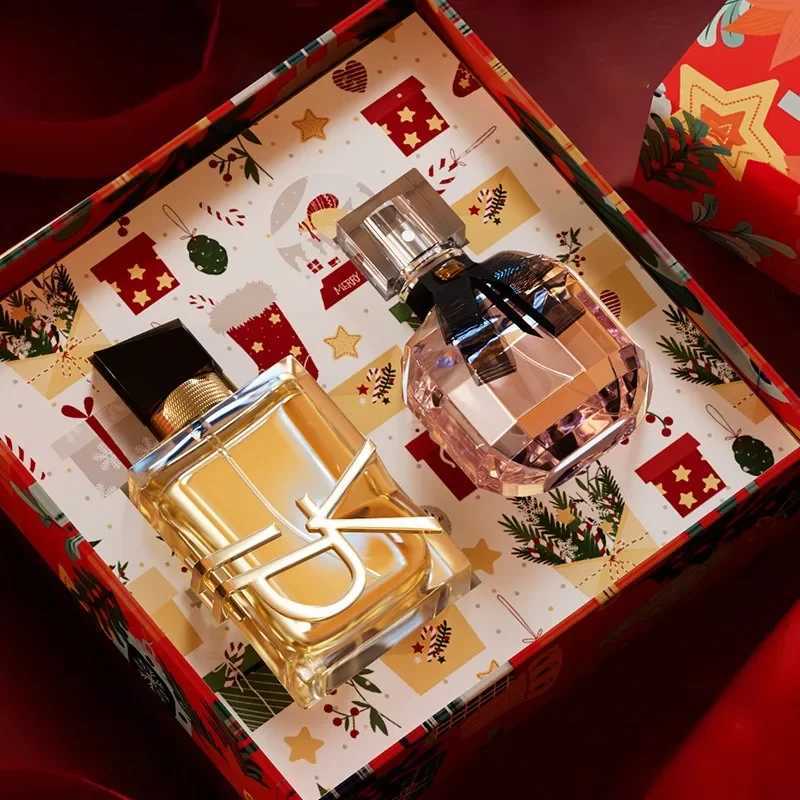 2PCS Perfume Gift Box Set 2*50ml Floral Scent Lasting Fragrance Pheromone Eau De Parfum High Quality Gift Women Perfumes Spray W250605