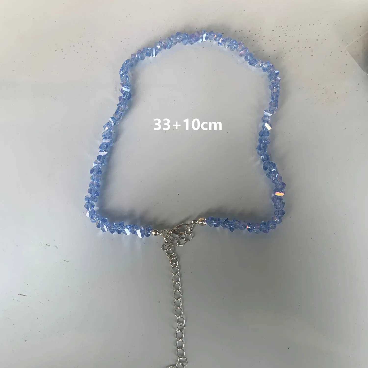 Transparent Crystal Irregular Beaded Choker Necklace for Women Korean Collarbone Clavicle Chain on the Neck Collar Jewelry XJ250604