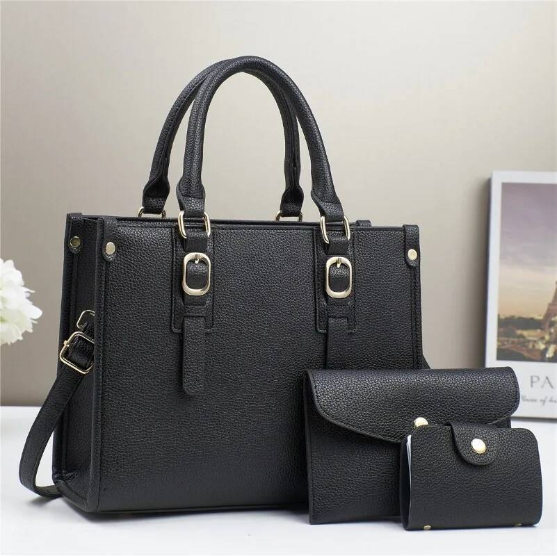 Brand 3 Piece Set Women's Bags 2024 New Large Capacity Tote High Quality Leather Women Handbag Designer Shoulder Bag