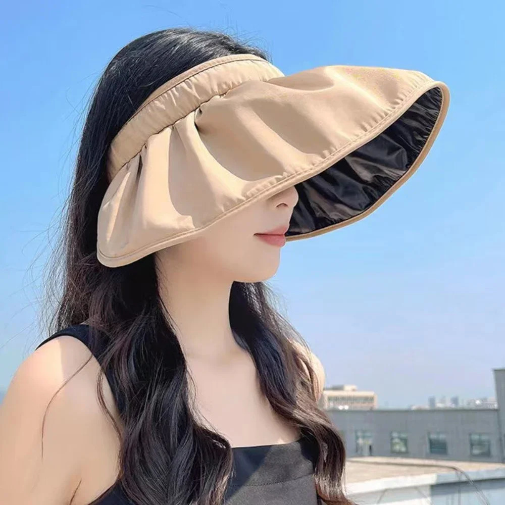 2025 Summer Travel Sunshade Sunblock Hat Large Eaves Anti-UV Temperament All Empty Top Hat Tidal Sun Hat Childrens Straw Hat 250603