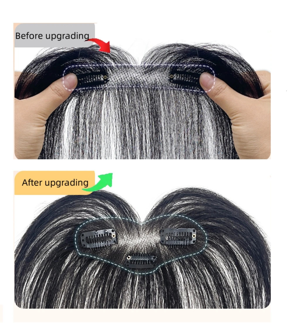 Upgraded Invisible Human Hair Bangs For Girl Clips on Fringe Hairpiece Swiss Lace Temple Hair Natural Fake Bangs with Real Hair 250529