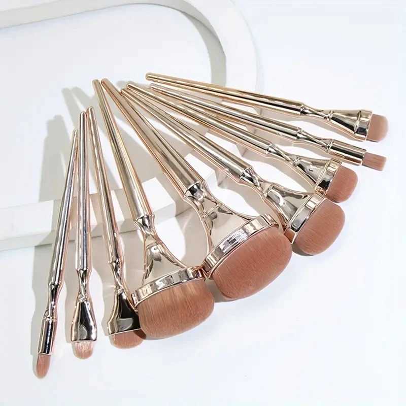 9 Golden Oval Makeup Brushes Foundation B Traceless Makeup Brush Set Eyeshadow Brush Set W250605