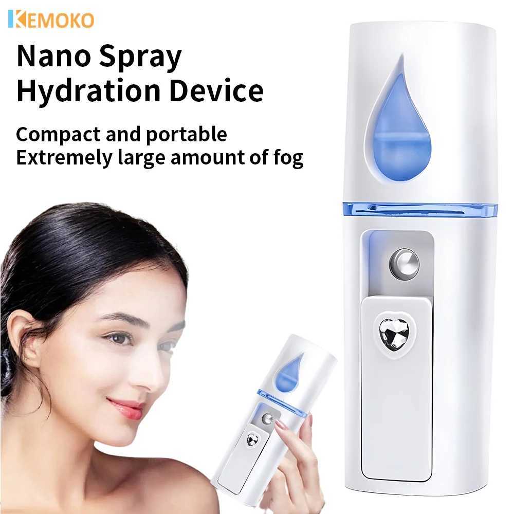 Facial Nano Mist Sprayer Mini Portable Facial Steamer Rechargeable Handy Face Humidifier Face Moisturizing Skin Care Machine XJ250607