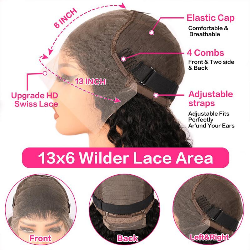 natural black curved hairstyle 13 x 6 hd lace wig w prebleached top knot for easy styling