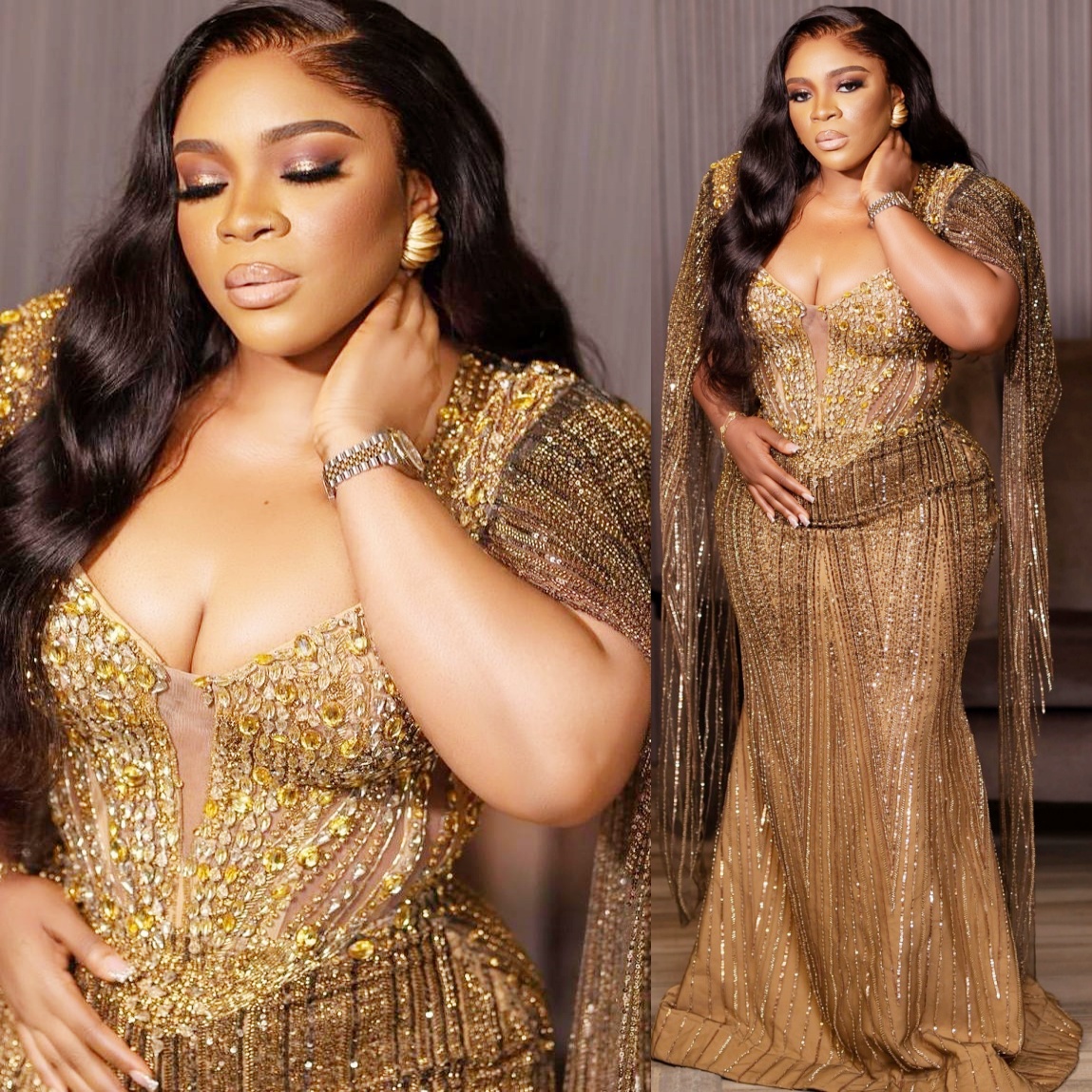 Brown Mermaid Prom Dresses 2025 Illusion Crystals Sequined Evening Formal Party Second Birthday Engagement Gowns Plus Size Dress For Special Occasions