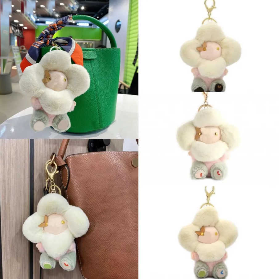 Handbag keychains charms bag doll chain for women party portable beautiful key plush cute doll pendant keyrings R250728