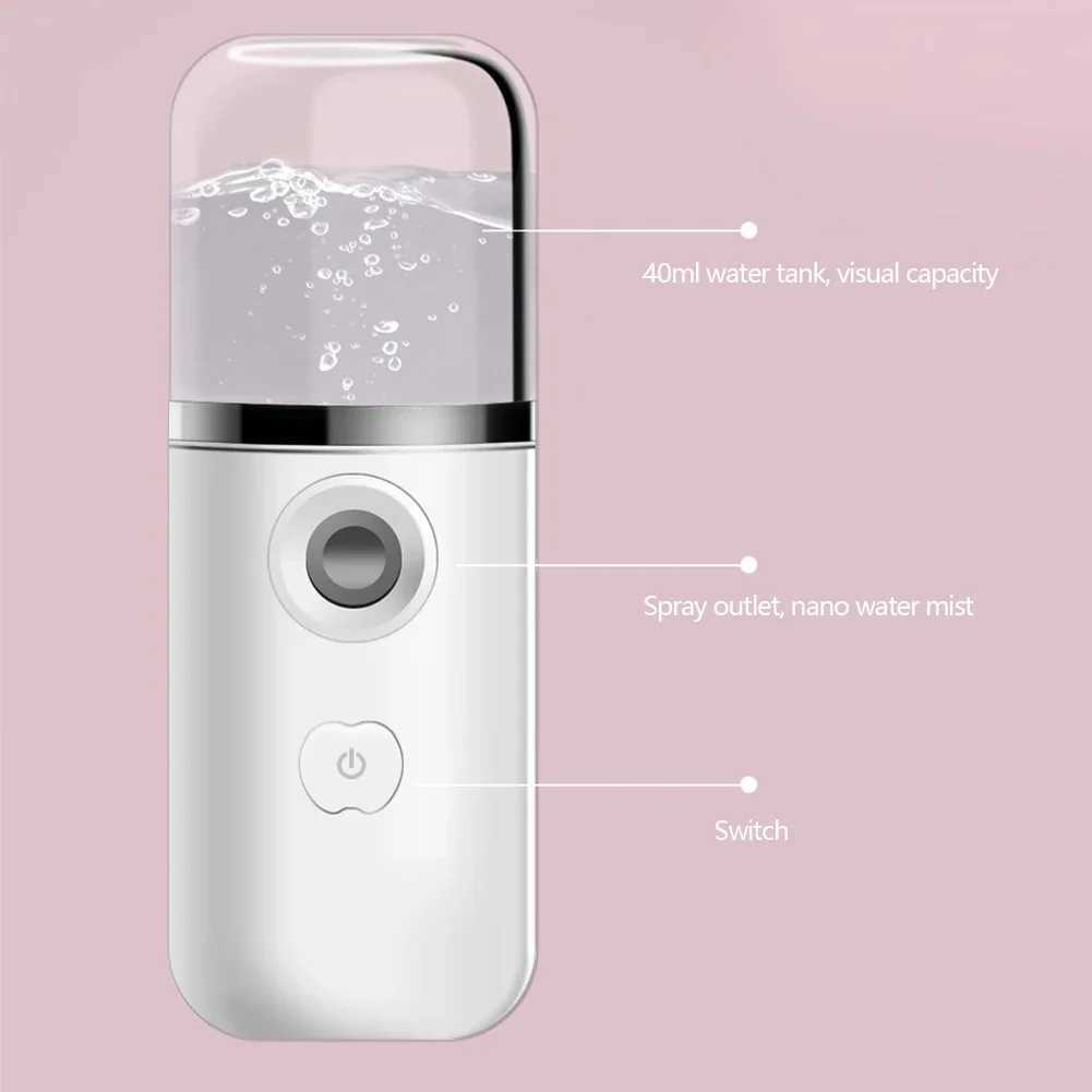 Portable Face Steam Humidifier Nebulizer Beauty Instrument Nano Mist Facial Sprayer for Personal Face Care Protection Tool XJ250607