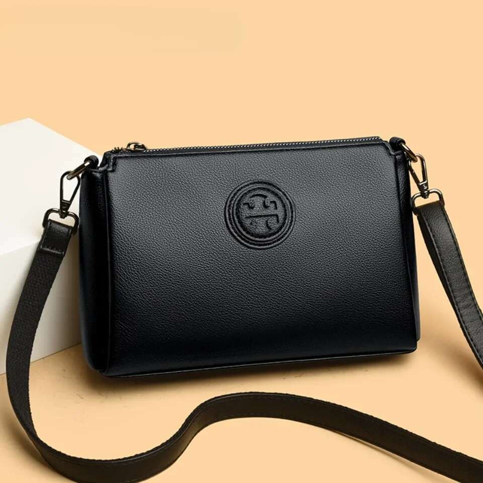 PU Leather Crossbody for Women High Quality Brand Design Zipper Solid Color Pattern Casual Daily Use Shoulder Bag