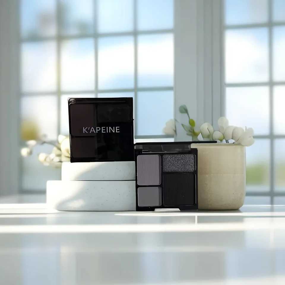 4 Colors Punk Smokey Eyeshadow Palette Matte Glitter Long Lasting Shimmer Cool Toned Black Blue Eye Pigment for Makeup W250605