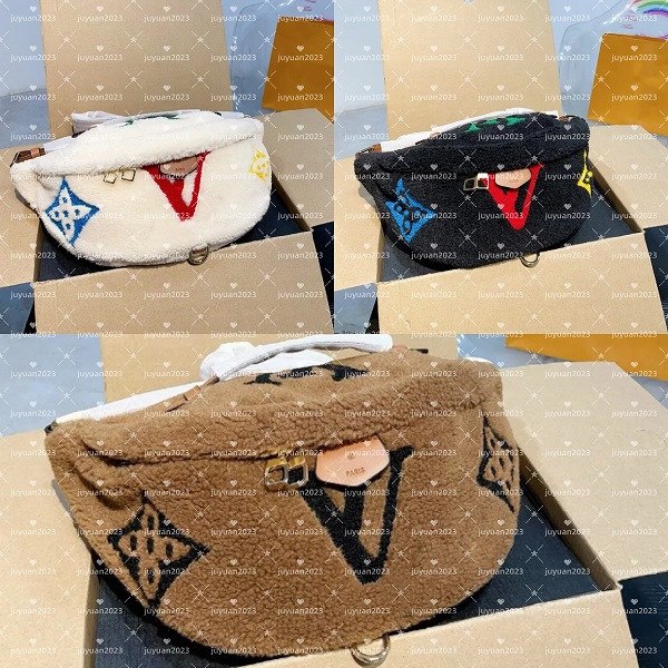 10A Women's Designer Fanny Pack Winter Teddy Waist Bag Stylish Men's crossbody bag Furry Shoulder bag Fluffy Bumbag Luxury designer Fanny Bag purse