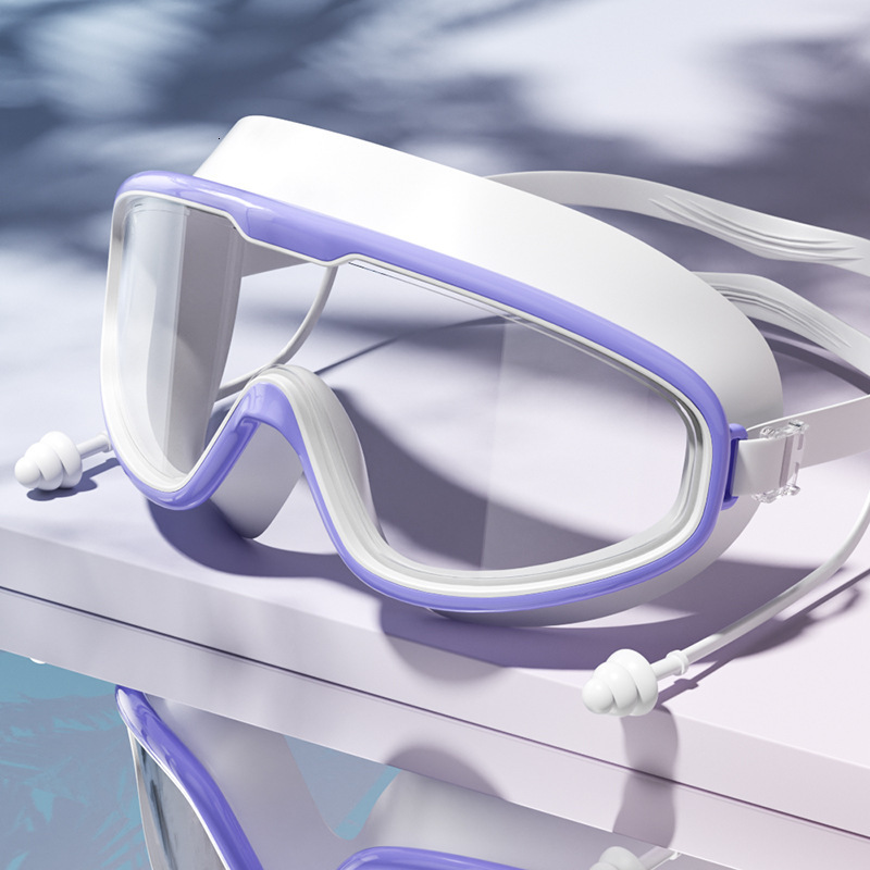 Adult Swim Goggles HD Waterproof Anti-Fog Unisex Large Frame Glasses Professional Diving Swimming Gear Eye Protection