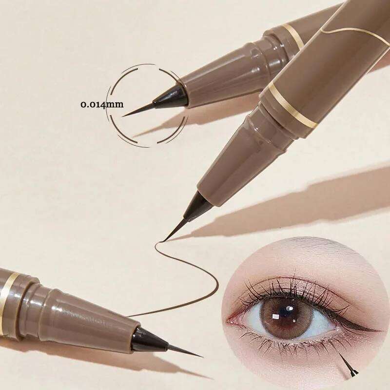 Ultra Thin Black Brown Lower Eyelash Eyeliner Pen Waterproof Lasting Smooth Lying Silkworm Eyes Liner Pencils Eye Makeup Tools free shipping