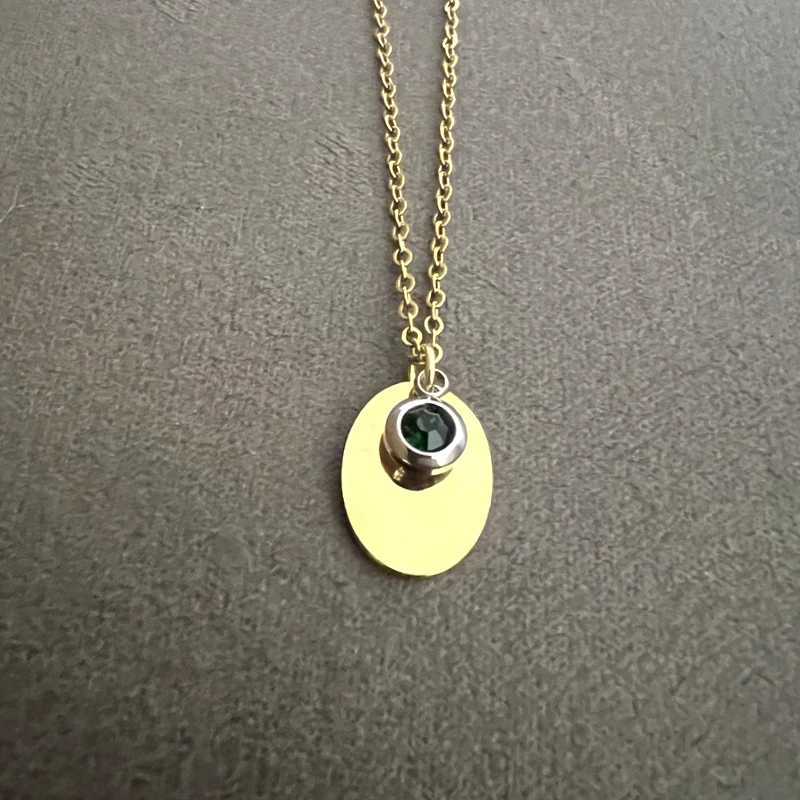 10PCS New Stainless Steel Chains Necklace for Women Girls Ellipse Pendant Vintage Necklaces Fashion Jewelry Gifts XJ250604