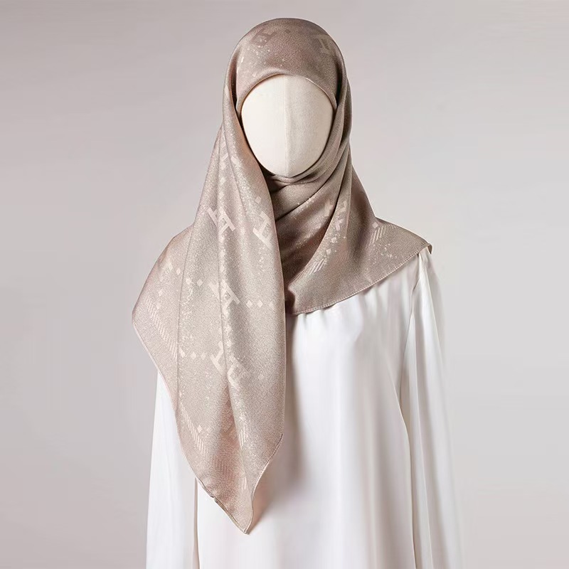 T893 headscarf H letter Middle East Southeast Asia headscarf scarf shawl solid color long scarf imitation silk scarf square scarf