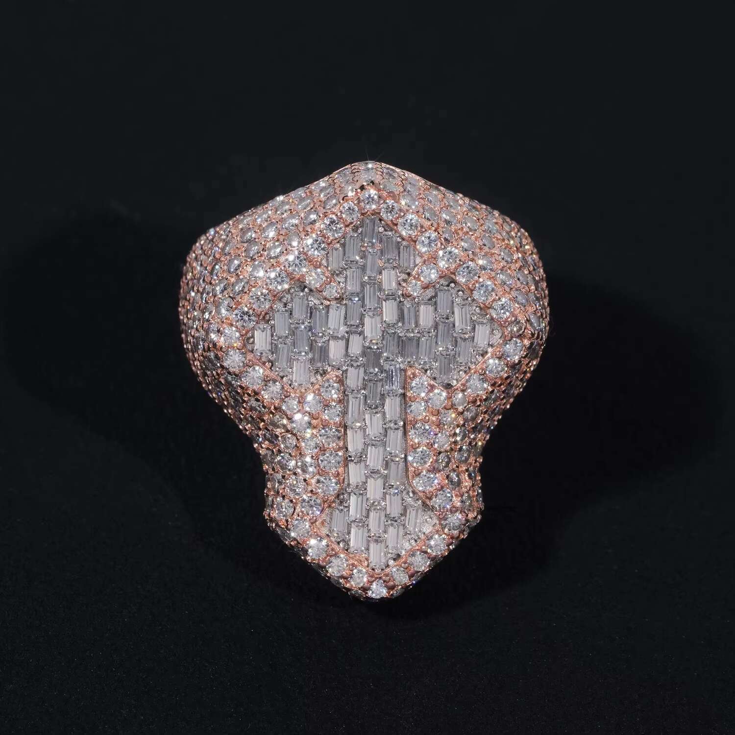 Hip Hop Style Hot Sale VVS Moissanite Men Diamond Cross Rings 925 Silver Ice Out Ring