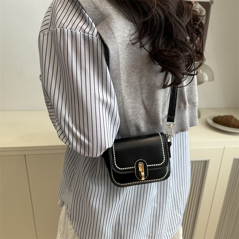 designer Niche Design Small Square Bag Simple Casual Fashion Bag for Women 2025 New Retro Personality Trendy Crossbody Bag