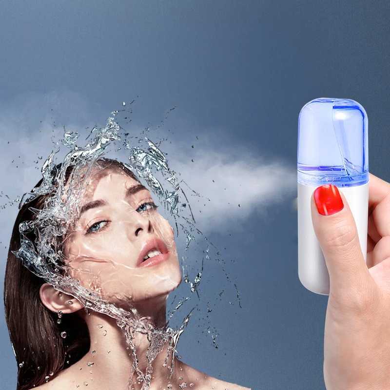 30ML Mini Nano Facial Sprayer Portable USB Nebulizer Face steamer Humidifier Hydrating Women Beauty Skin Care Tools XJ250607