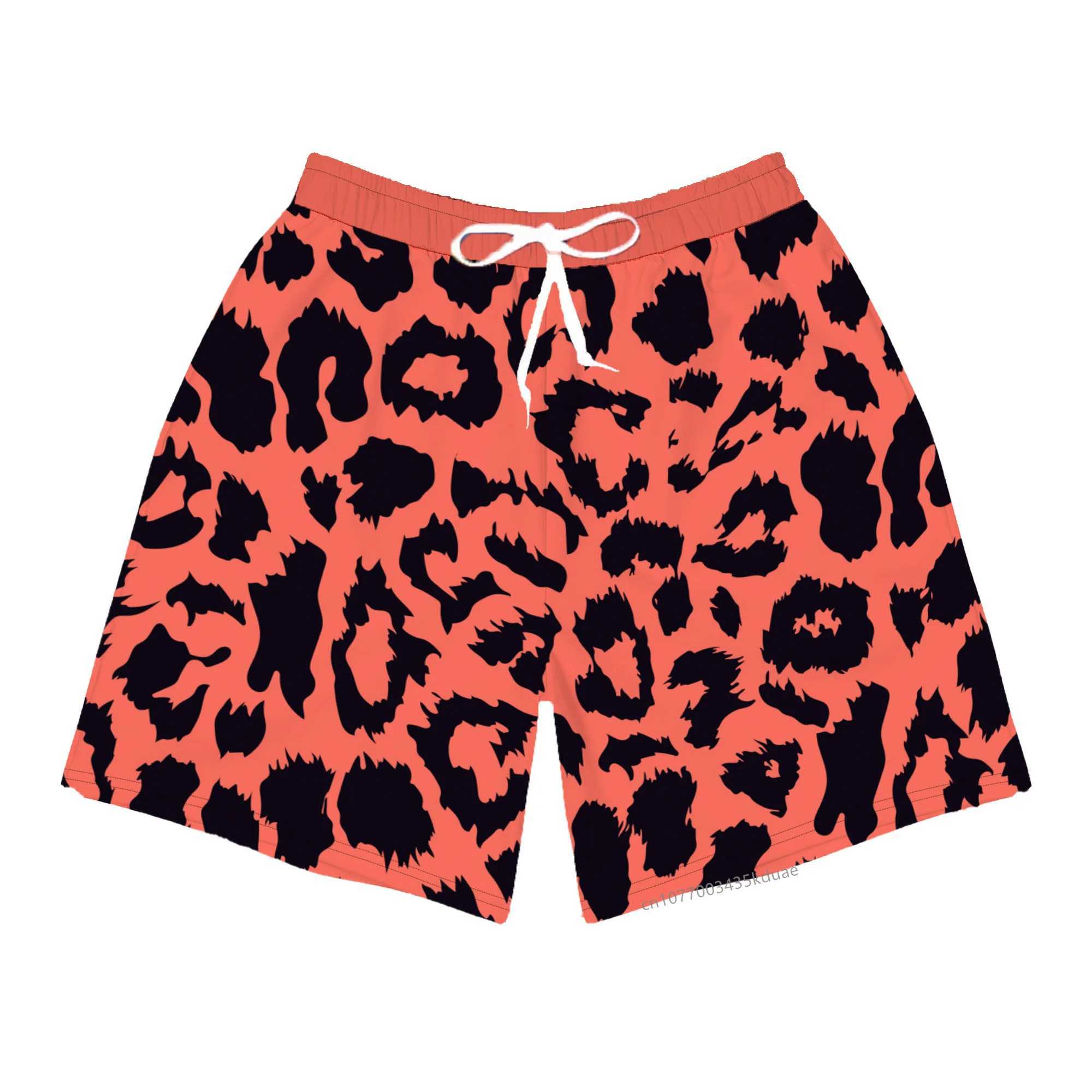 Leopard Printed Wild Shorts Valentines Day Shorts Men Summer Hawaii Beach Vacation Clothing Womens Mens Animal Pattern Bottoms XJ250605
