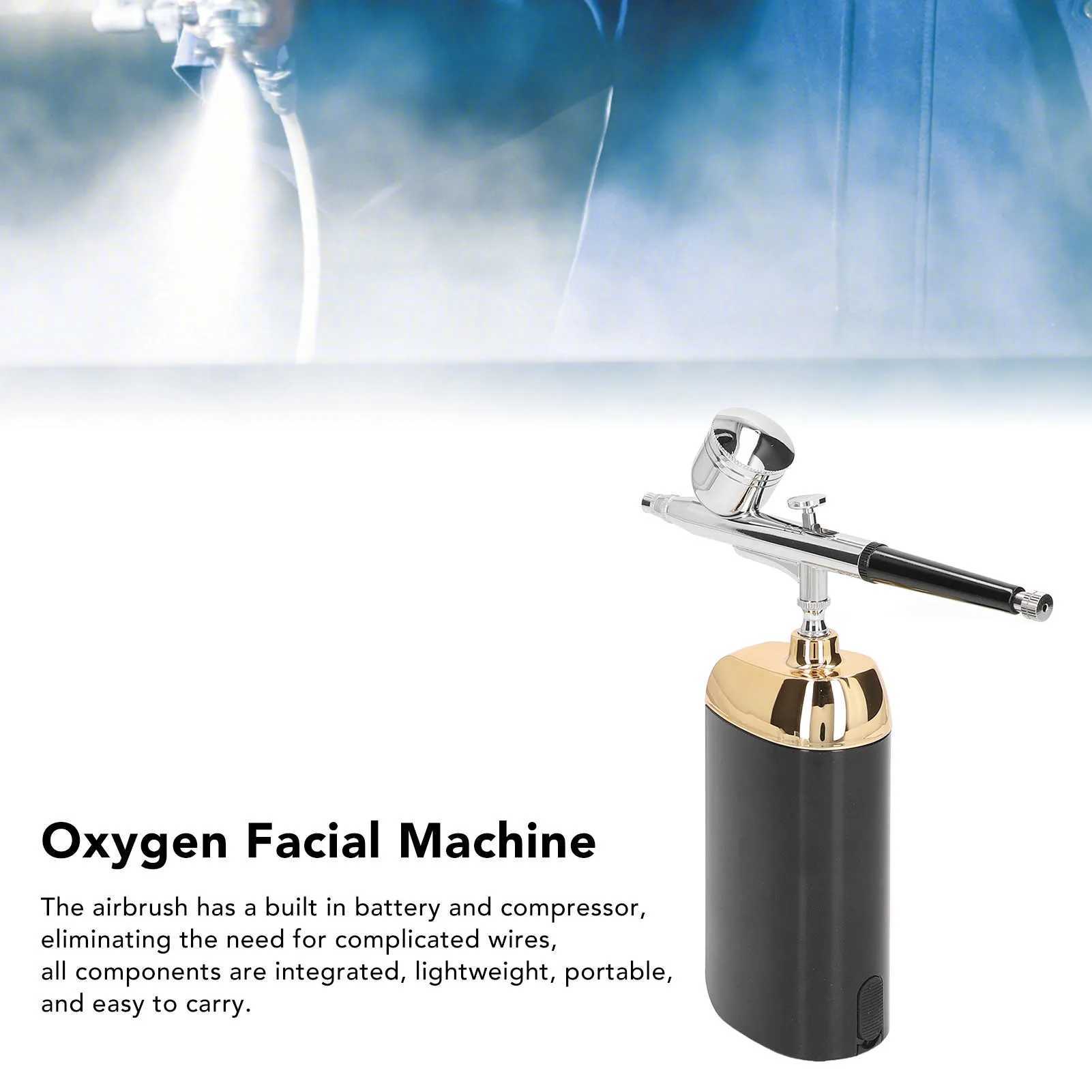 Oxygen Facial Portable Airbrush Cordless Handheld USB Charging Facial Mist Sprayer for Cake Decoration XJ250607