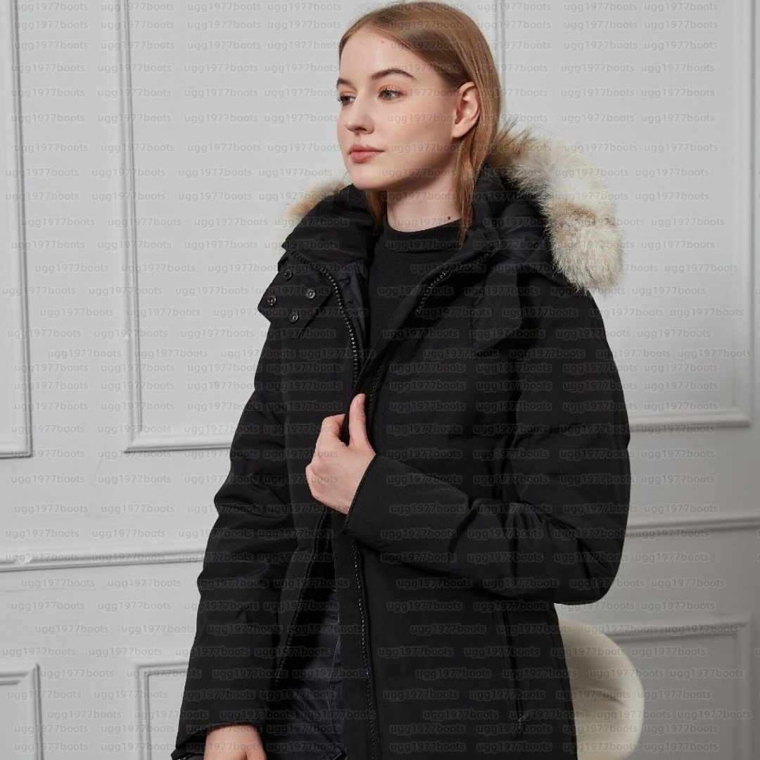 Puffer Jackets Womens Coat Designer Womens Real Coyote Fur Outdoor Doudoune Femme Outerwear Hooded Fourrure Manteau Down Jacket Winter Coat XS-3XL