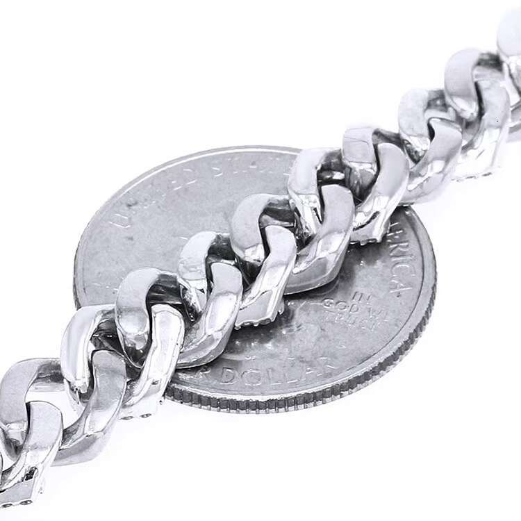 SGARIT Hip Hop Jewelry 5.95CT VVS Moissanite Diamond Cuban Chain Necklace 9MM 10K White Gold Miami Cuban Link Chain