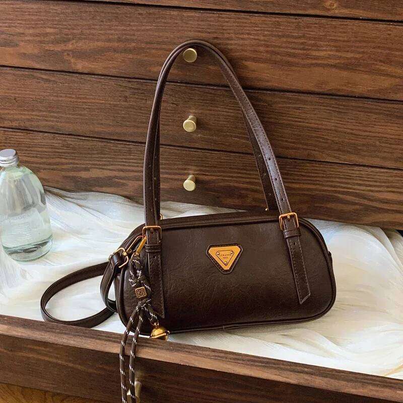 Fashion PU Leather Top-handle Bag Women - Single Shoulder Messenger Design, Exuding Vintage Charm, Ideal Tote for Ladies
