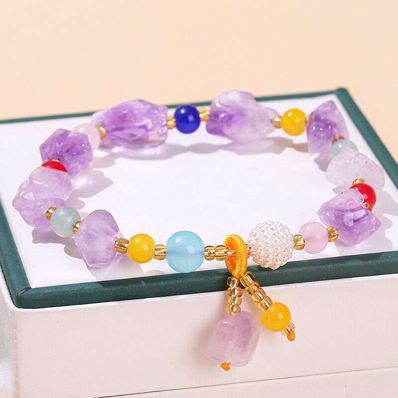 Brazilian Lavender Amethyst for Best Friends, Students, Couples, Gift, Uruguay Stone Bracelet, Beaded Bracelet