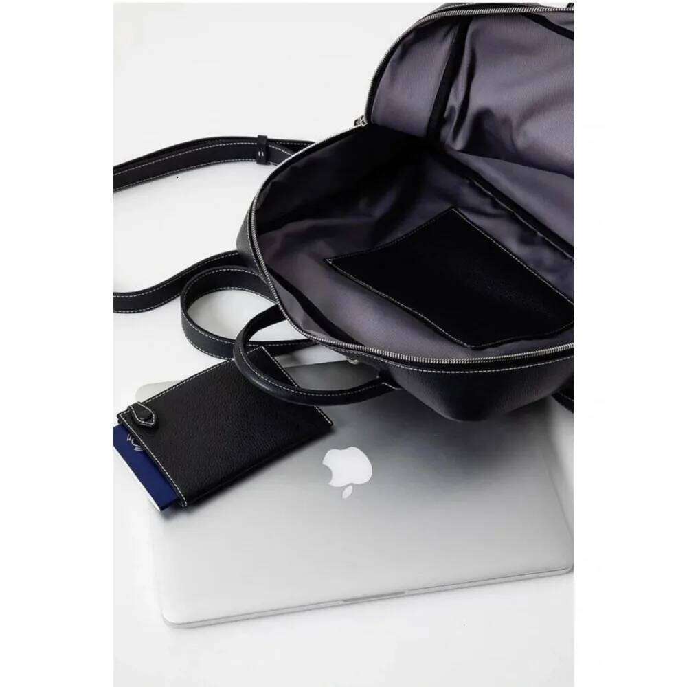 Women's Bags Designer Niche Design Double Shoulder Handmade First Layer Cowhide Large Capacity Computer Bag Commuter Backpack Travel Leisure