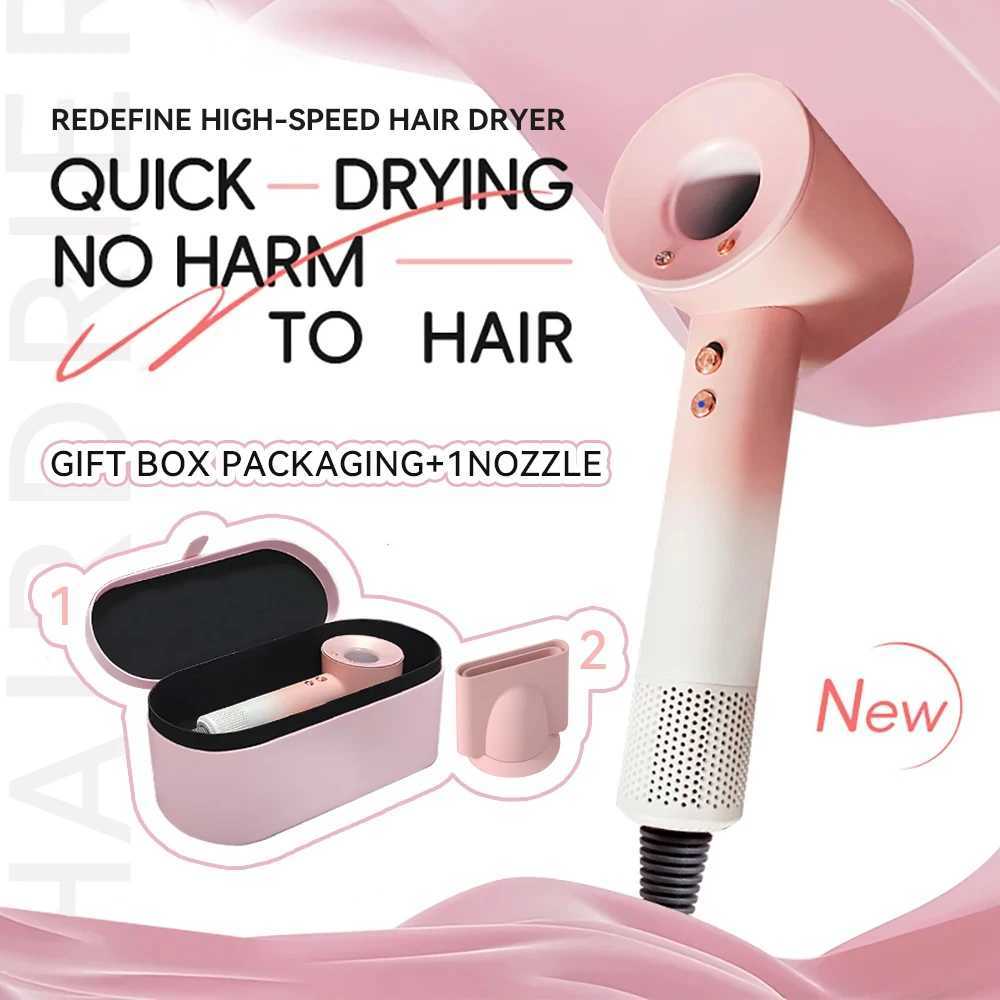 Professional Leafless Hair Dryer Strong Power Blow Hair Dryer Quick Dry Travel Home Hair Styler Negative Ionic with Gift Box XJ250605