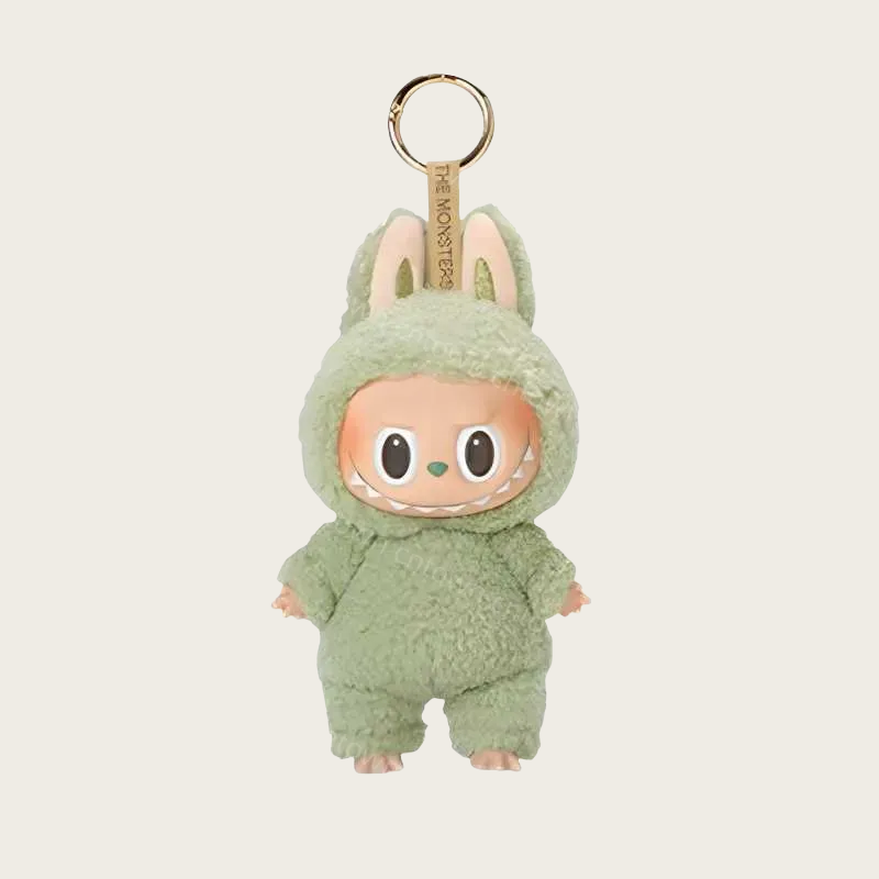 Labubu cola keyring heartbeat macaron keychains blind box cute monster figure keychain action character plush doll 7colors bag charm gift ph07