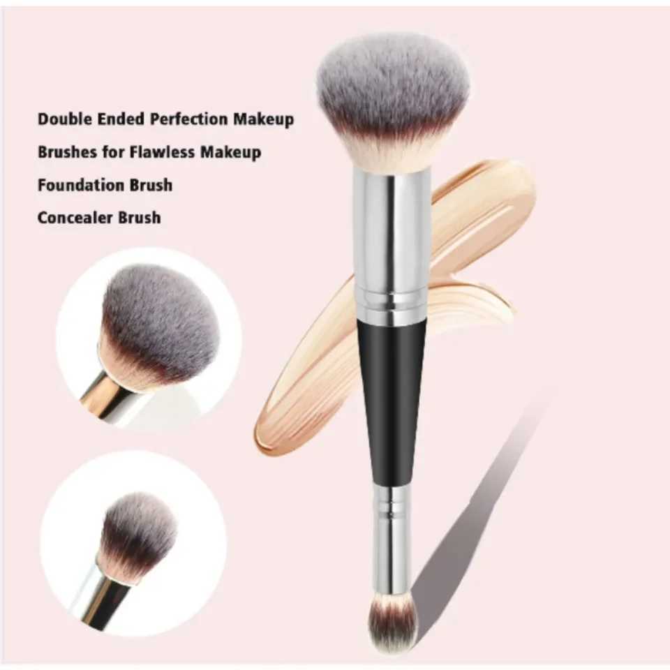 1Pcs Professional Cosmetics Makeup Tool Double-Head Multifunctional Shadow Highlight B Eyebrow Eyelash Beauty Brush 2 In 1W250605